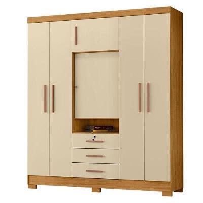 Guarda Roupa Casal Imperial Carvalho Americano Off White - Incorplac