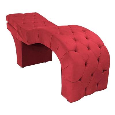 Maca Estética Estofada Reclinável Ergonômica Veludo Ludmilla Vermelho