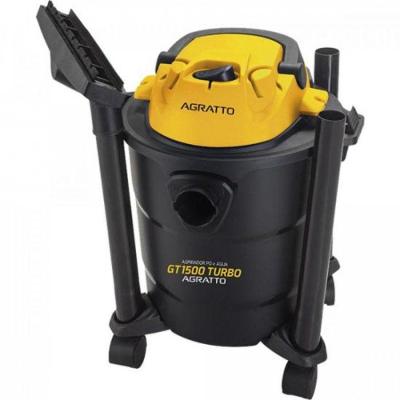 Aspirador de Água e Pó Vertical Agratto GT1500 Turbo 1400W 11L Preto 110V 28.5CM