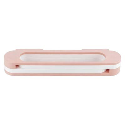 Suporte de Parede Multiuso para Toalhas Sapatos Chinelos em Plástico com Design Dobrável Rosa Clink