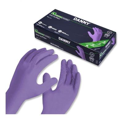 Luva Nitrílica Descartável Danny Sensiflex Flex Roxa com Proteção sem Perder o Tato Bivolt