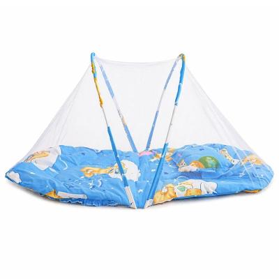 Ninho para Bebê com Mosquiteiro Ajustável e Mini Travesseiro Azul Bene Casa
