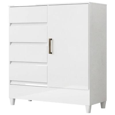 Cômoda Sapateira 4 Gavetas 1 Porta Maia Branco