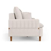 Sofá 3 Lugares 200Cm Com Almofadas Veras D05 Linho Cru - Mpozenato - 5