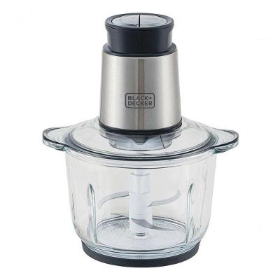 Processador de Alimentos Black + Decker MP300G-BR 2 Velocidades Tigela de Vidro 2L Aço Inox 110V
