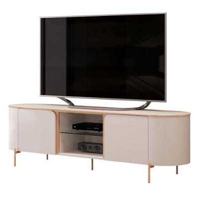 Rack Bancada Para Tv Até 65" 1,80m 2 Portas Adem Off White