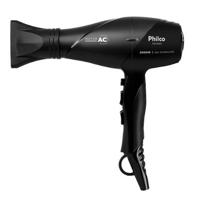 Secador de Cabelo Philco PSC3050 2000W Tourmaline 3 Temperaturas Preto 110V 23CM