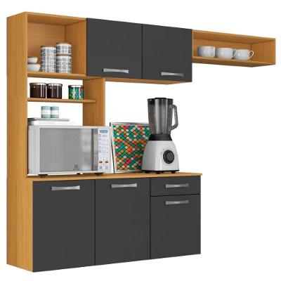 Cozinha Suspensa 5 Portas 179 Cm Mdp Nanda Armoveis - Cinamomo Grafite