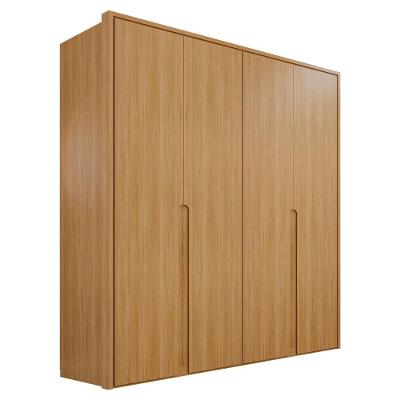 Guarda Roupa Casal Lizz 4 Portas de Bater 2 Gavetas MDF Cinza Casa D Móveis