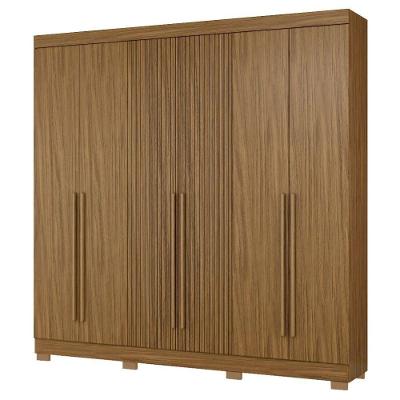 Guarda Roupa Casal 2030230 6 Portas 230 Cm Atacama Ripado Armoveis