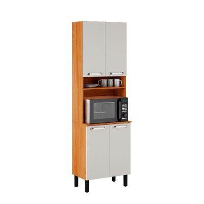 Paneleiro Vegas 4 Portas MDP MDF 70CM Cinamomo e Off White Itatiaia