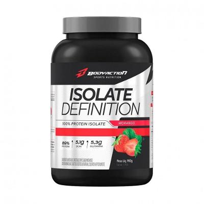 Whey Isolado Bodyaction Isolate Definition Morango 900G 30 Doses