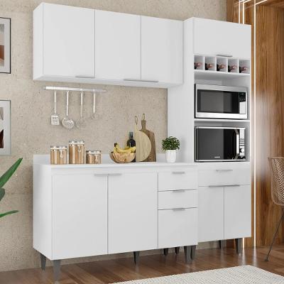 Armário De Cozinha Com Tampo Cp02 180cm Pérola Branco Z34 - Mpozenato