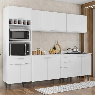 Armário De Cozinha Com Tampo Cp05 260cm Pérola Branco Z34 - Mpozenato