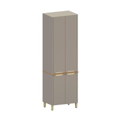 Paneleiro Lumina 4 Portas em MDF 70cm Freijó UV e Cinammon UV Luciane Móveis