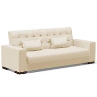 Sofá Cama Decorativo 210Cm Beesley Pu Bege Fosco - Gran Belo - 1