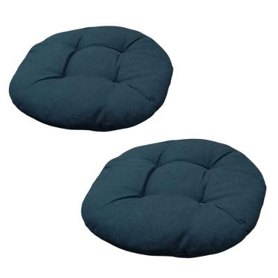 Almofada Futton Redonda Kit 2 Uni Assento Cadeira Sala Escritorio Quarto Conforto Preto SU-STO3 2