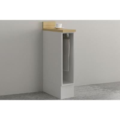Balcão Toalheiro CZ-4309 100% MDF 20CM Branco com Tampo Tecno Mobili