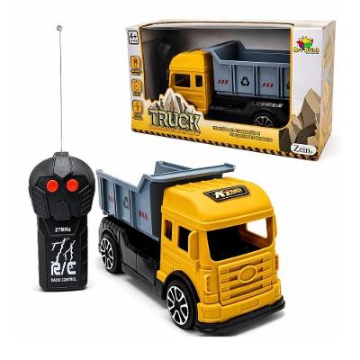 Caminhão de Controle Remoto Carreta Basculante com Caçamba Móvel e Movimentação Frente e Trás 8CM