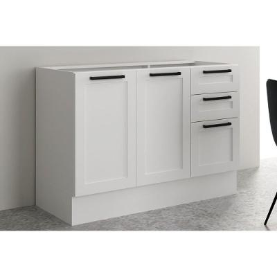 Balcão de Cozinha CZ4305 2 Portas 3 Gavetas MDF 120CM Branco
