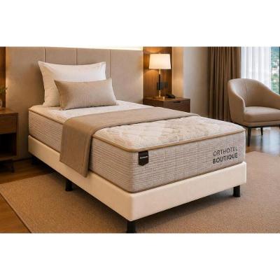 Cama Box com Colchão Solteiro Corano White Molas Ensacadas Branco Ortobom 88CM