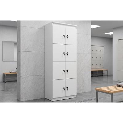 Armário para Escritório ME4202 8 Portas 6 Prateleiras MDP 60CM Branco Tecno Mobili
