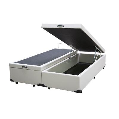 Cama Box com Baú Casal Homequeen Blindado Abertura Pneumática Sintético Branco 138CM Homequeen