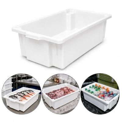 Caixa Frigorífica 38L Multiuso em Polipropileno Empilhável para Acougue e Restaurante Branco 38L