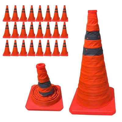 Cone de Sinalização SU-CONE3-1 Retrátil Portátil Refletivo Laranja Leva Pra Casa 24 Unidades