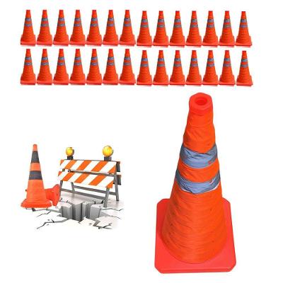 Cone de Sinalização SU-CONE3-1 Retrátil Portátil Refletivo Laranja Leva Pra Casa 28 Unidades