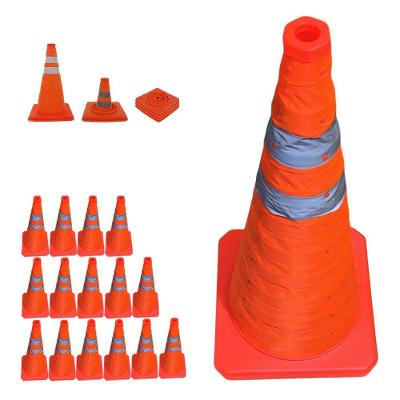Cone de Sinalização Retrátil SU-CONE3-1 Refletivo Laranja Leva Pra Malhar 23CM 15 Unidades