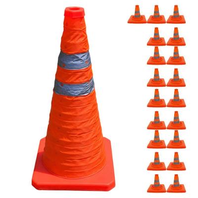 Cone de Sinalização SU-CONE3-1 Retrátil e Refletivo Laranja Leva Pra Casa 50CM