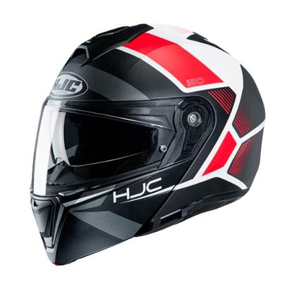 Capacete para Motocicleta I90 Hollen Grafite com Viseira Retrátil e Interior Supercool HJC 61CM