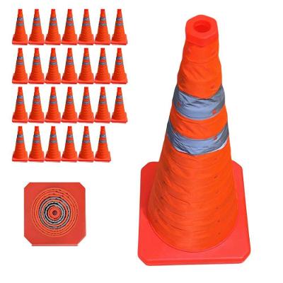 Cone Retratil SU-CONE3-1 Portatil Refletivo Laranja Economia Solar 23CM 27 Unidades