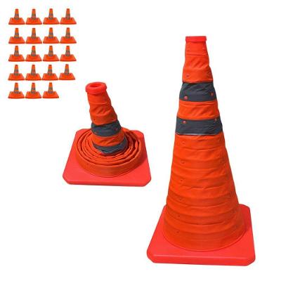 Cone Retrátil Obra Kit 19 Unidades Sinalizador Portátil Flexível Laranja Leva Pro Pet SU-CONE3-1