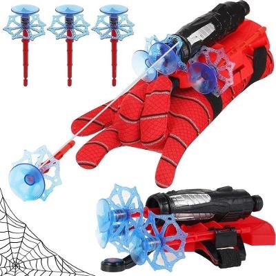 Brinquedo Infantil Kit Luva Lança Teia Spider Homem com Lancador Dardos Ventosa e Linha Teia