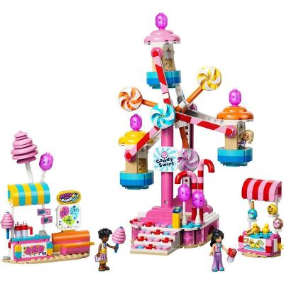 Brinquedo de Montar Lego 42700 Roda-gigante Giratória com Jogo de Argolas e Barraquinha