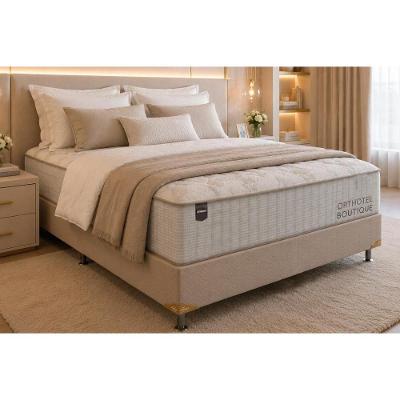 Cama Box com Colchão Casal Physical Suede Clean Molas Ensacadas Bege Ortobom 138CM
