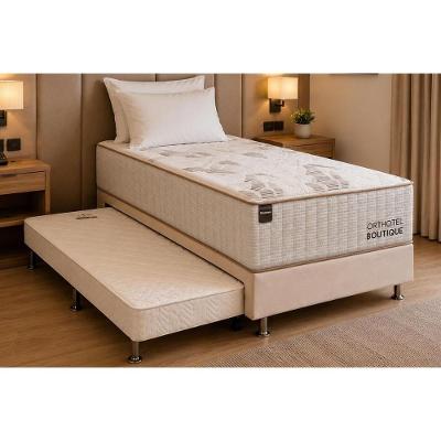 Cama Box com Cama Auxiliar Solteiro Revolution Corano White Colchão Molas Ensacadas Branco Ortobom