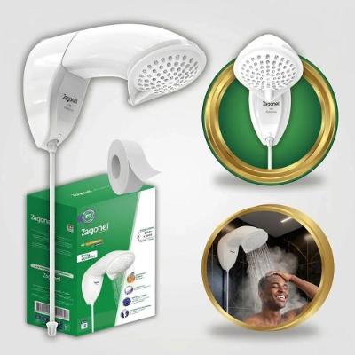 Ducha Eletrônica ND 5500W Instalação de Parede Engate Fácil Branco Zagonel 110V