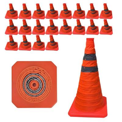Cone Rodovia Retratil Kit 22 Unidades Segurança em Trânsito Laranja Mundo LGBT 23CM