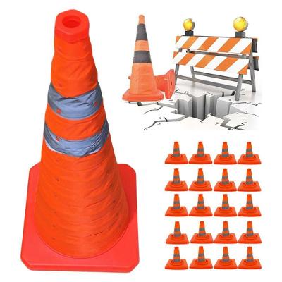 Cone Retratil SU-CONE3-1 com Refletivo e Alta Visibilidade Laranja Leva Pra Casa 23CM