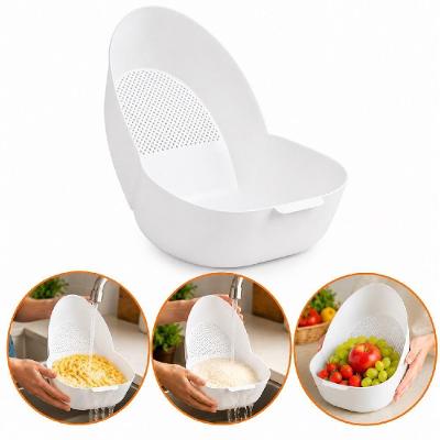 Escorredor Lava Tudo Tradicional de Arroz e Macarrão Plástico Resistente Multiuso para Cozinha