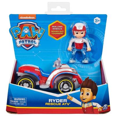 Boneco e Veículo 2725 com Braços Articulados e Rodas Funcionais Branco Patrulha Canina