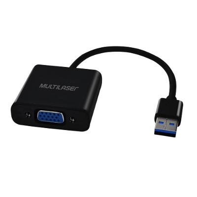 Conversor USB m X VGA F WI348 Conversão Digital para Analógico 1920x1080p Multilaser