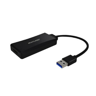 Conversor USB m X HDMI F Multilaser WI347 com Resolução 1080p 60Hz e Velocidade 5,0Gbps
