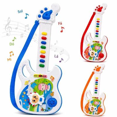 Guitarra Infantil Show Talentos com Som e Luz Interativos Plástico 10CM