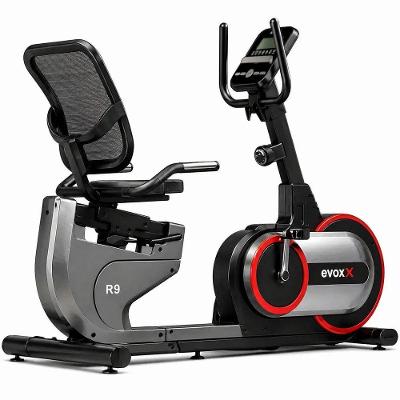 Bicicleta Ergométrica Horizontal Evox Fitness R9 Magnética 15 Níveis Suporta 130KG Uso Residencial