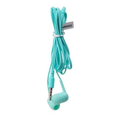 Fone de Ouvido com Fio Miniso Brasil Kit 10 Unidades Conector P2 com Estojo Verde