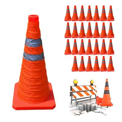 Cone Retratil Sinalizador SU-CONE3-1 Portátil Refletivo Laranja Leva Pro Pet 23CM 27 Unidades